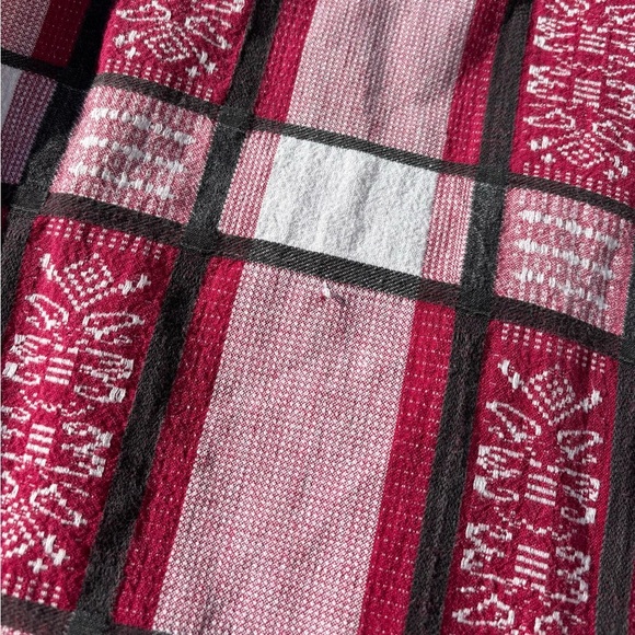 Vtg Citi-Craze Sophisticates S/S Button-Up Shirt Womens M Red Wht Plaid Abstract - Picture 6 of 6